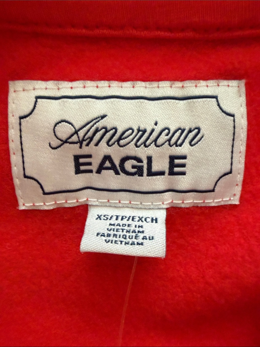 American Eagle Outfitters Red Crewneck with White Logo Embroidery - Picture 3 of 6